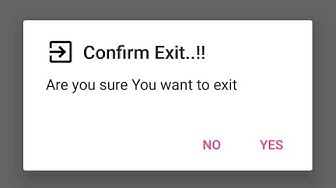 Video thumbnail for Exit app with dialog box Android Studio
