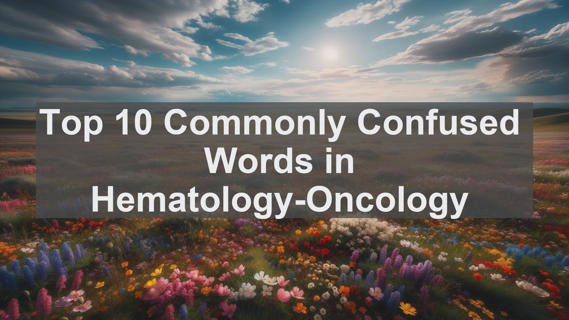 'Video thumbnail for Top 10 Commonly Confused Words in HematologyOncology'
