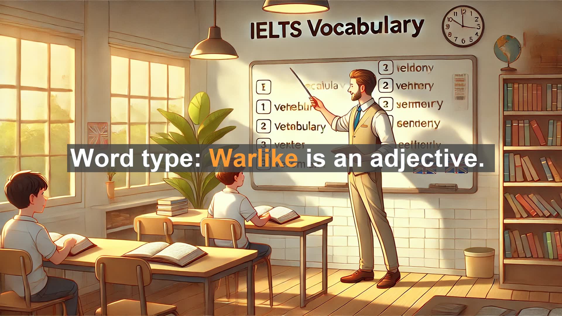 'Video thumbnail for 2000 Must Know IELTS 9.0 Vocabulary - Mastering 'Warlike': Boost Your IELTS Score'