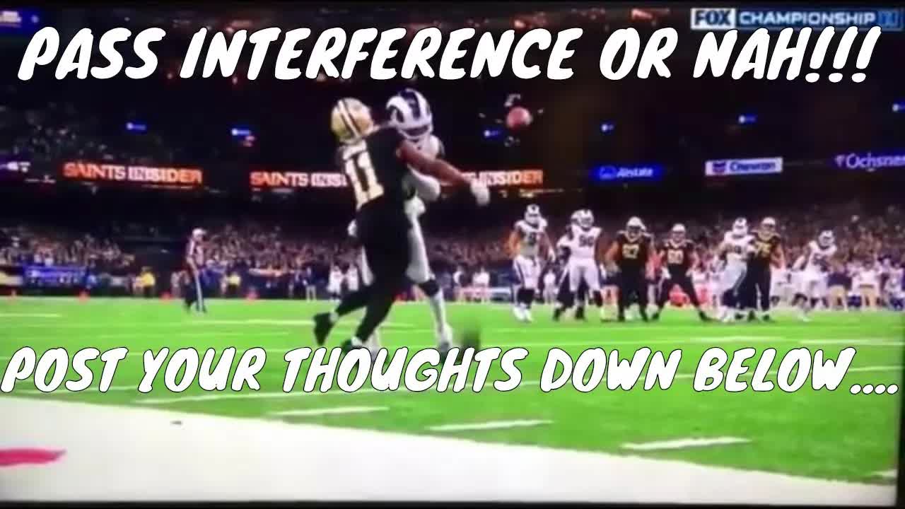 Video thumbnail for law nation sports: saints vs rams none pass interference controversial call