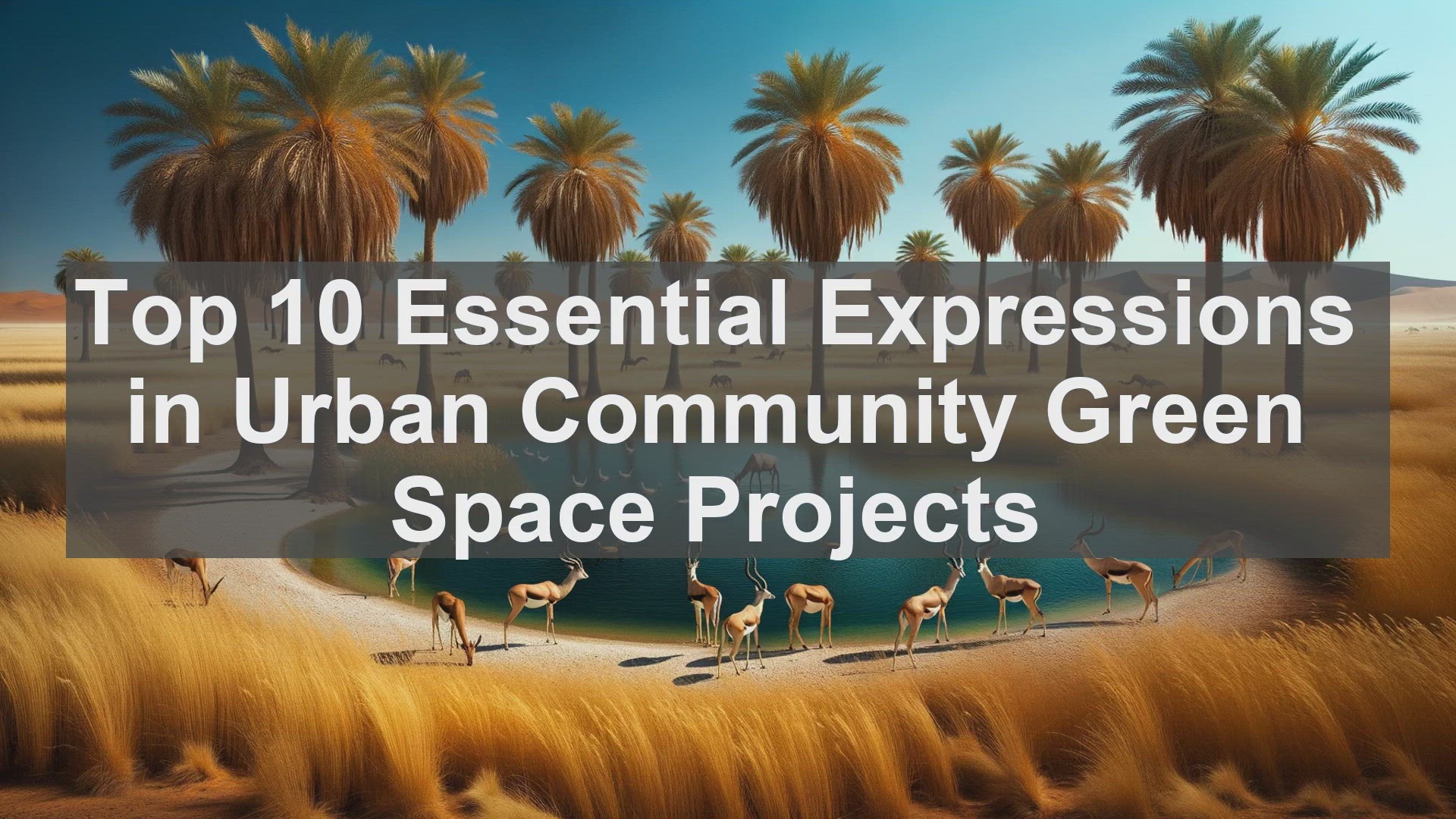 'Video thumbnail for Top 10 Essential Expressions in Urban Community Green Space Projects'