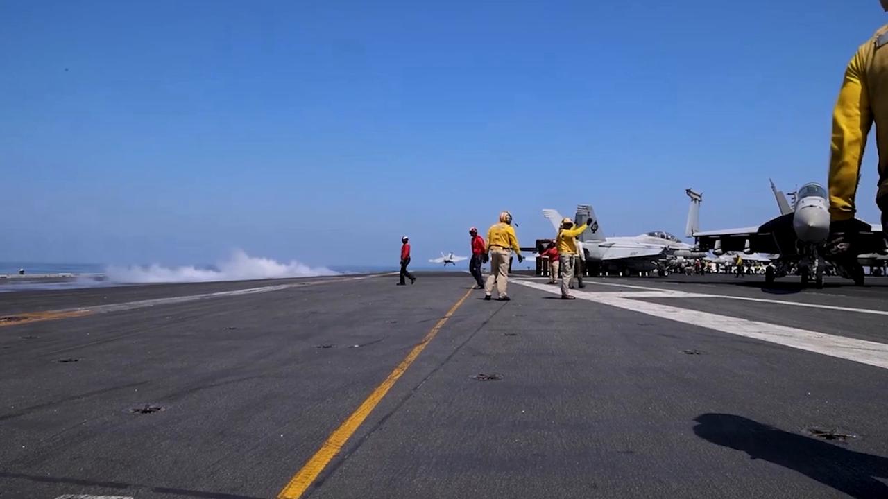 Video thumbnail for Oman: US strikes Iran following attack on ship in Strait of Hormuz: CENTCOM.
