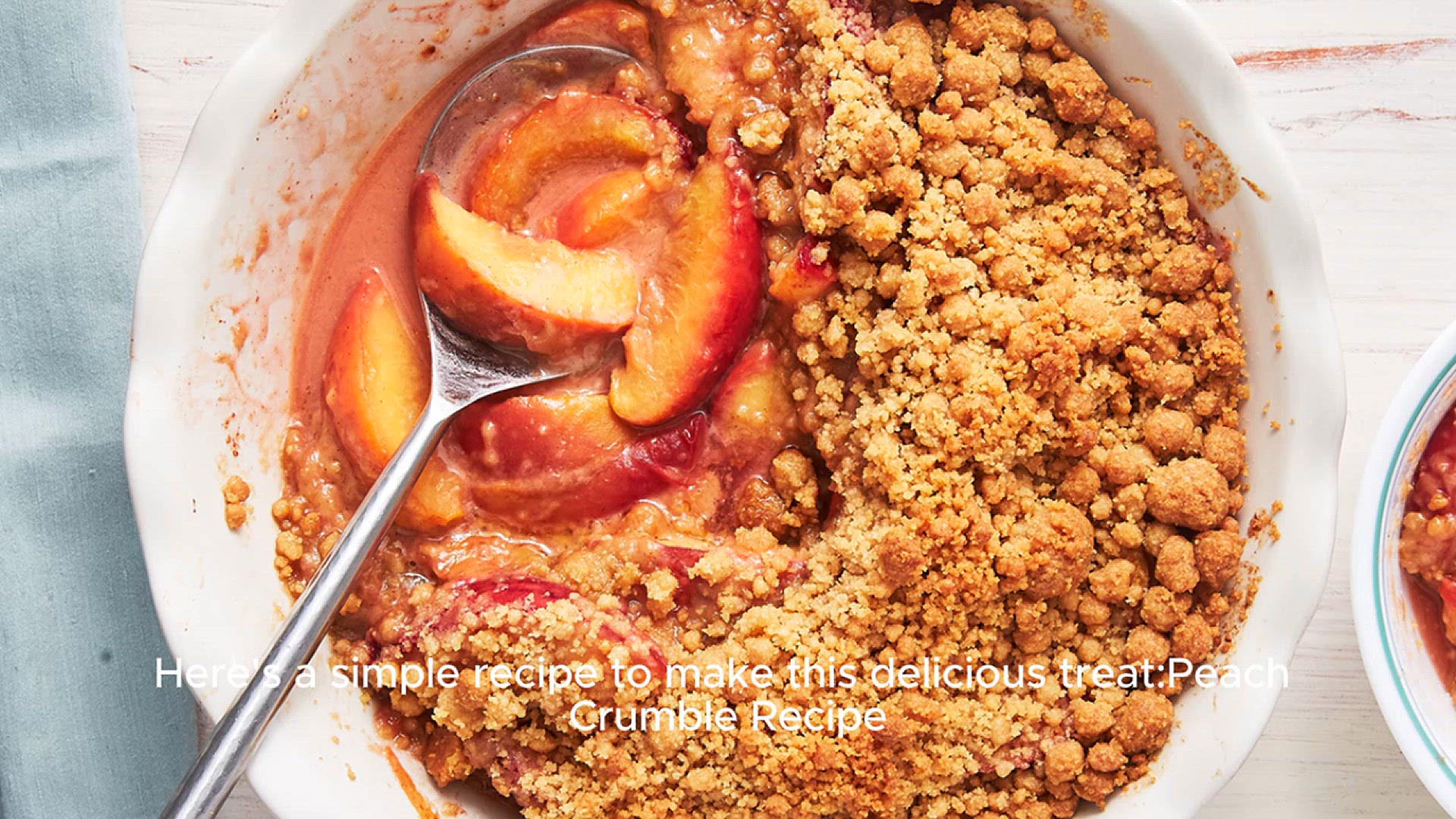 Video thumbnail for Peach crumble recipe