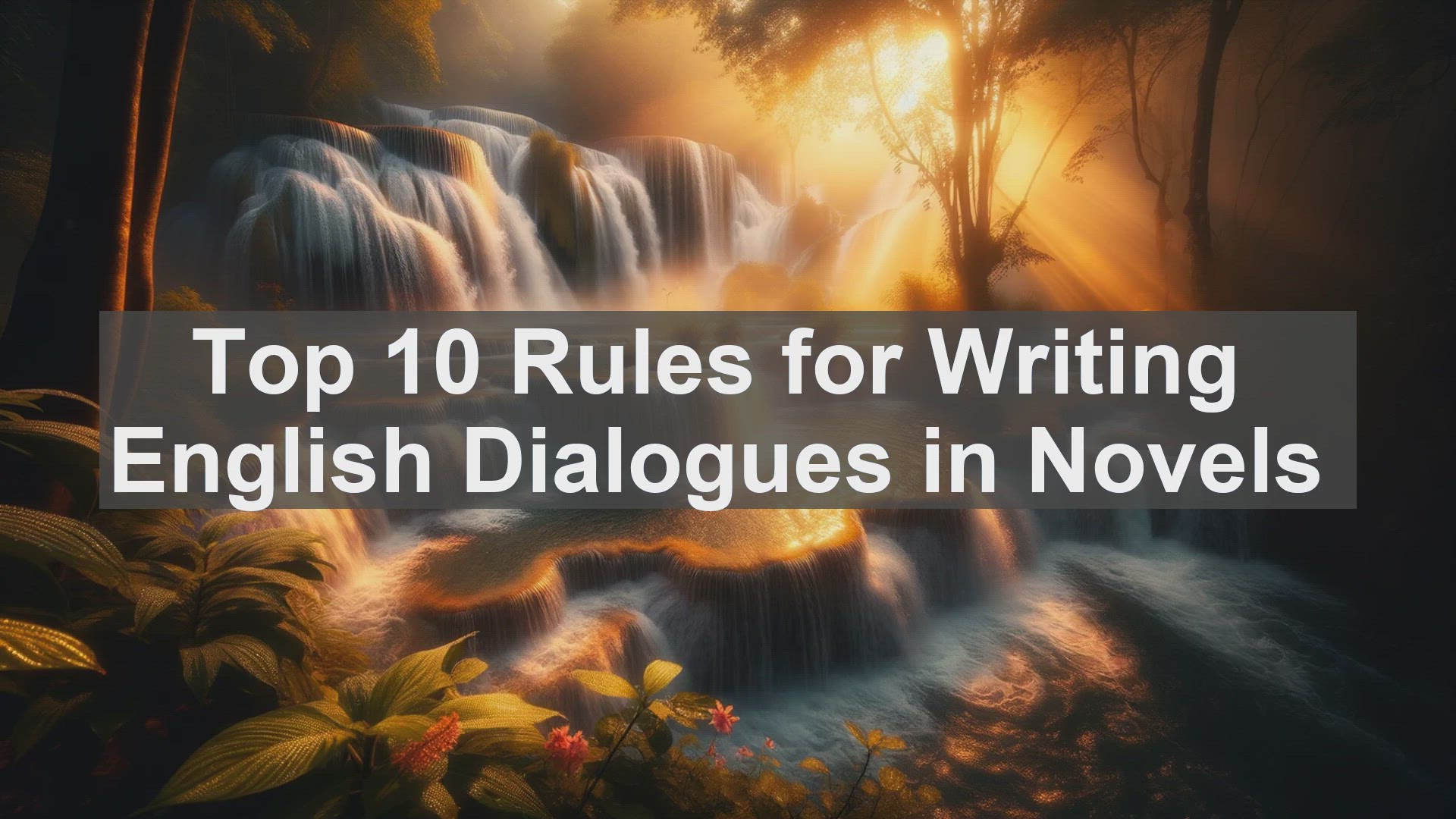 'Video thumbnail for Top 10 Rules for Writing English Dialogues in Novels'