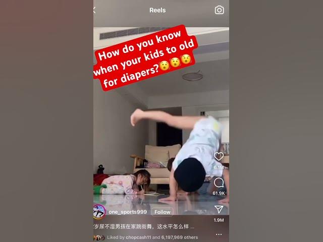 Video thumbnail for How do you know when your kids to old for diapers? #vitalbaby #breakingnews #workout