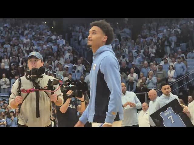 Video thumbnail for #UNC pregame senior night ceremony for Seth Trimble and Elijah Davis