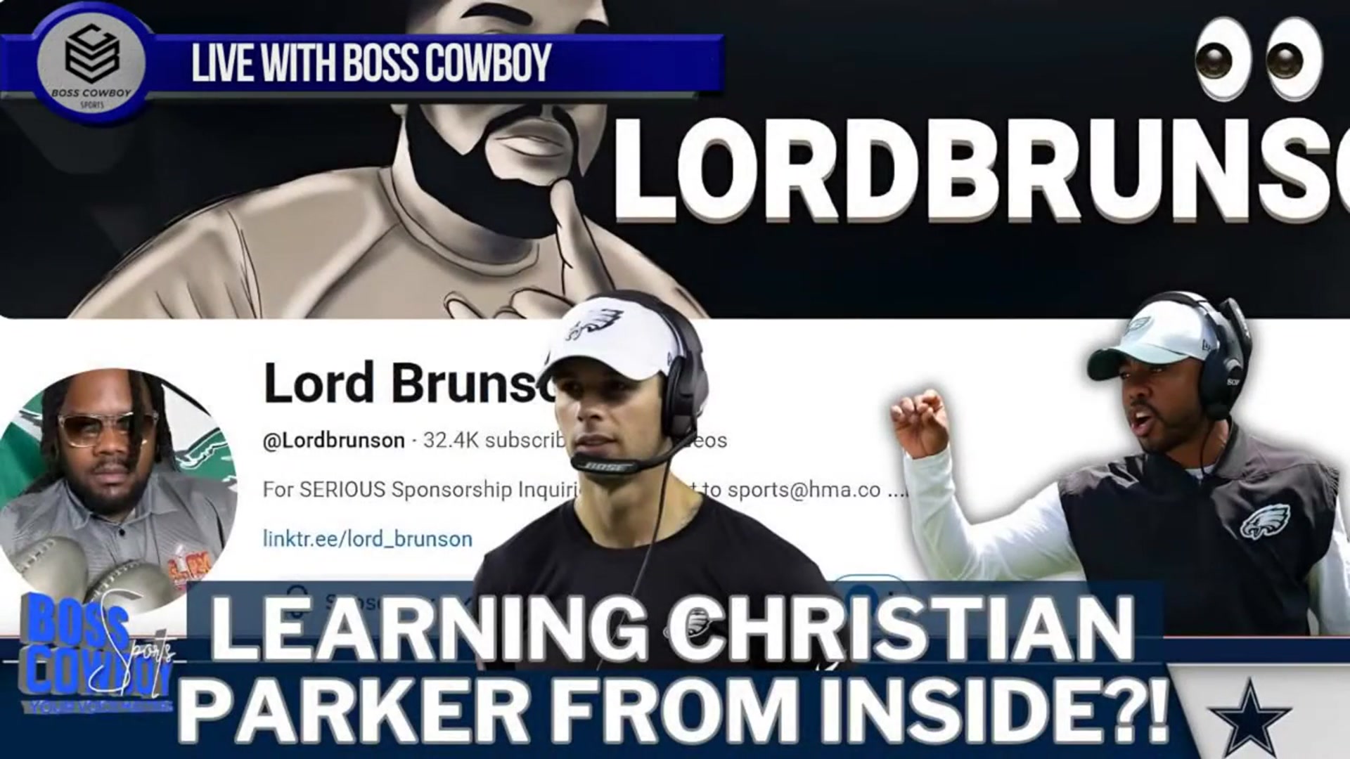 Video thumbnail for Lord Brunson: eagles oc & cowboys dc needs: draft strategy, parker, and team dynamics