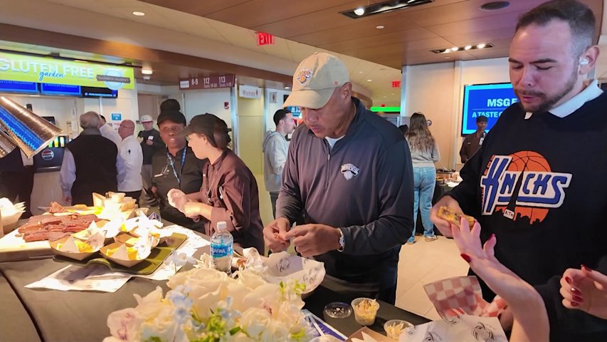 Video thumbnail for 'The real restaurant experience.' MSG Eats event unveils new food selections for new Knicks and Rangers season