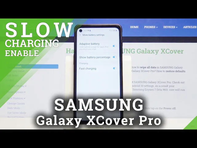 Video thumbnail for How to Turn On Slow Charging in Samsung Galaxy XCover Pro - Battery Features