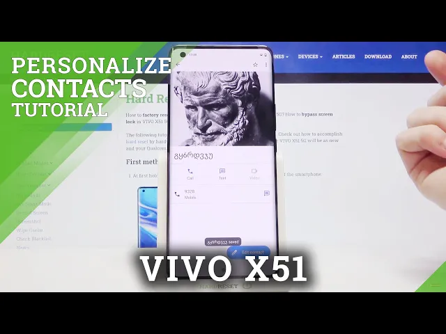 Video thumbnail for How to Add Photo to Contact in VIVO X51 5G – Personalize Phone Contact