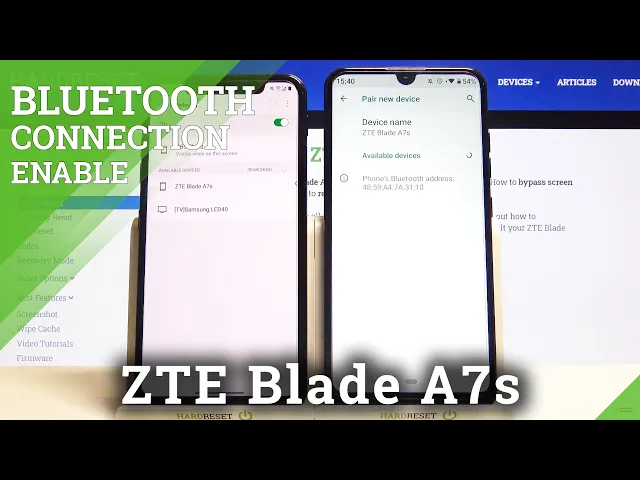 Video thumbnail for Bluetooth Connection - ZTE Blade A7s and Device Pairing