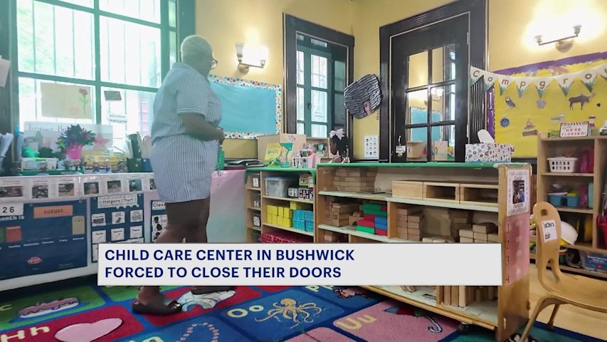 Video thumbnail for Parents rally to save Bushwick childcare center after funding crisis leads to temporary closure