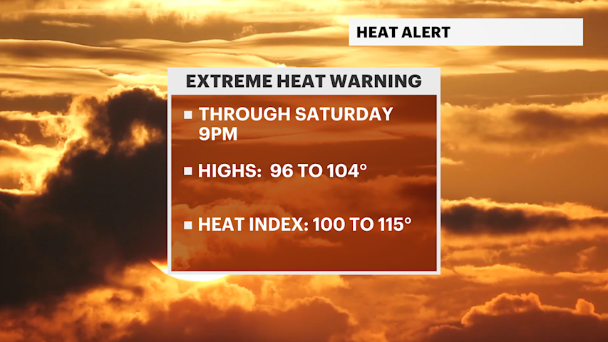 Video thumbnail for DANGEROUS HEAT: Highs again soar into the 100s with thunderstorms into Holiday weekend for The Bronx