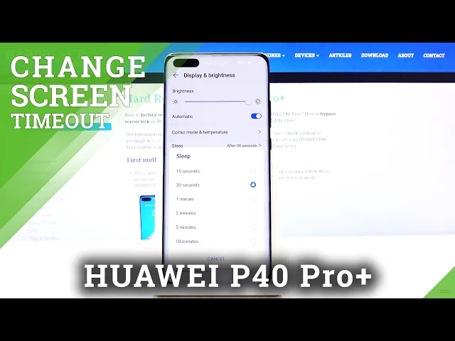 Video thumbnail for How to Change Screen Timeout in HUAWEI P40 Pro+ - Display Settings