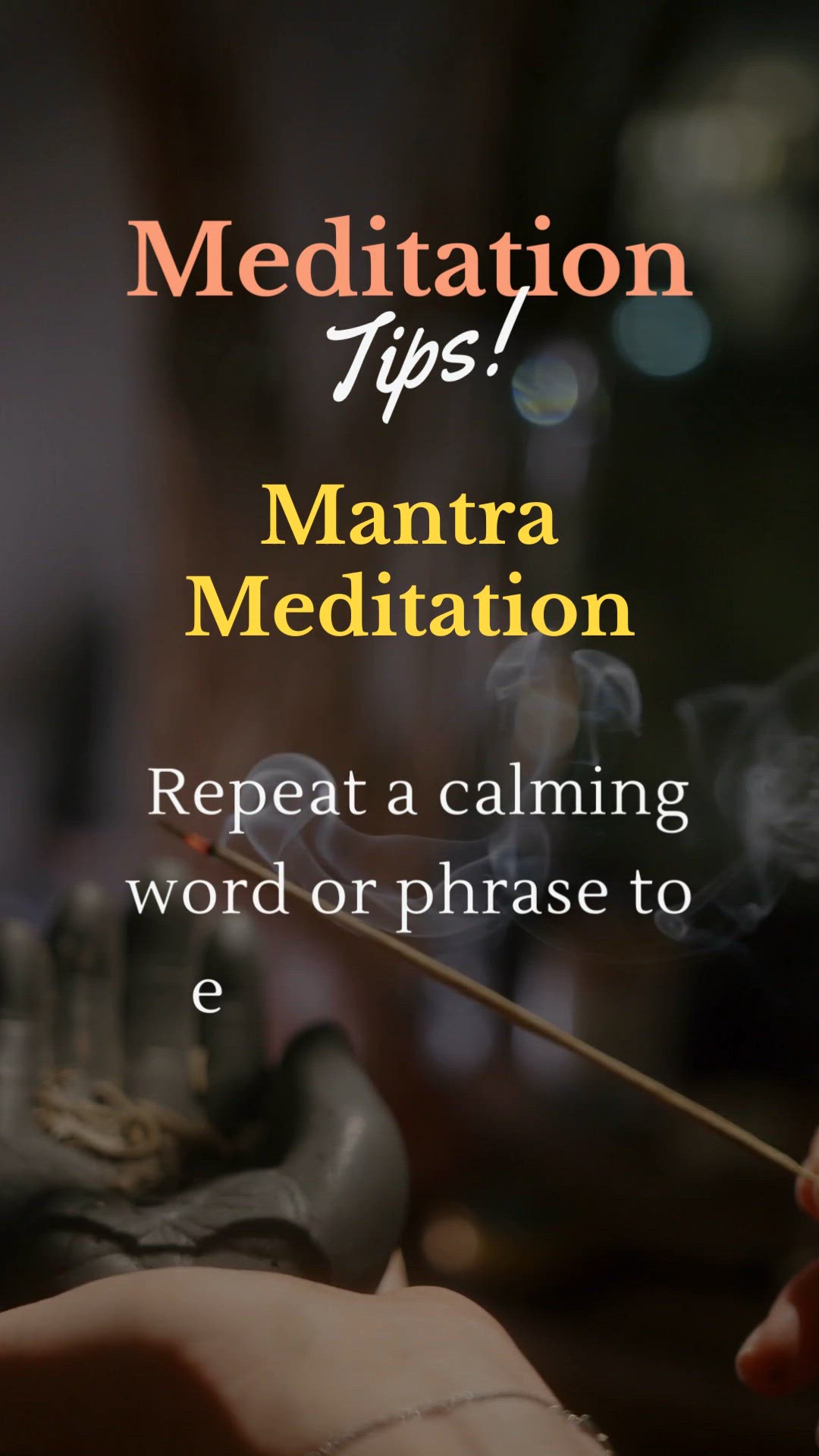 'Video thumbnail for Meditation Tips!'