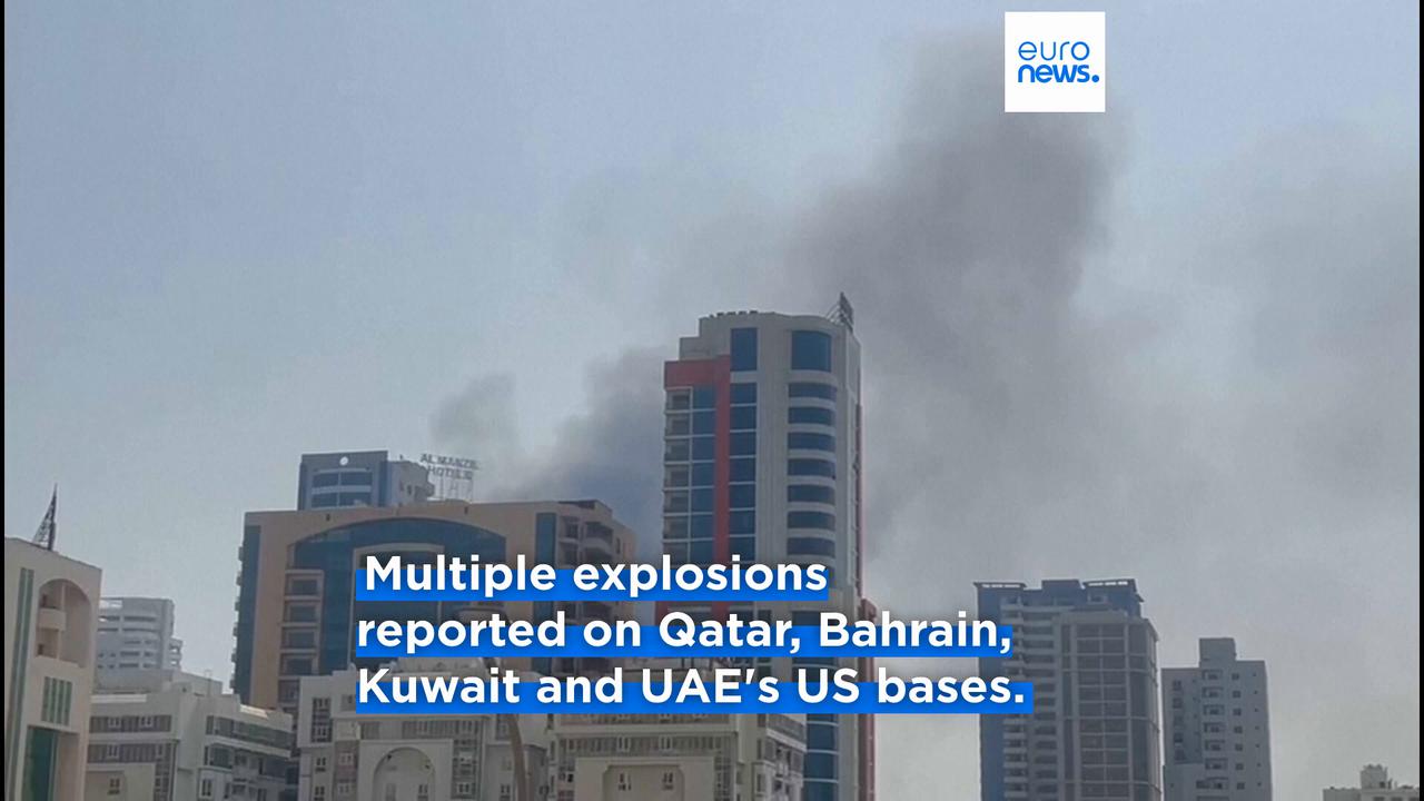 Video thumbnail for Qatar reserves right to respond as third wave of Iranian missiles intercepted over Doha