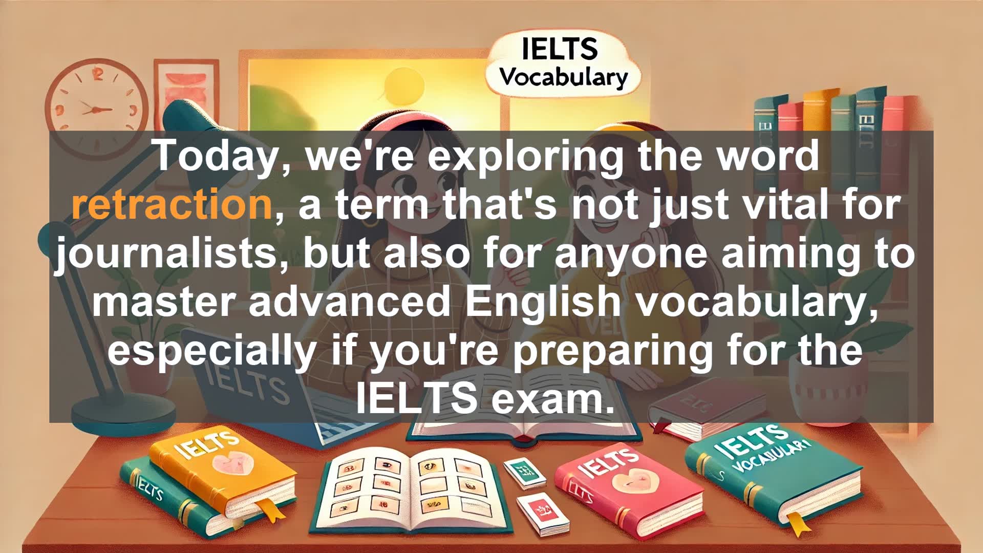 'Video thumbnail for 2000 Must Know IELTS 9.0 Vocabulary - Understanding 'Retraction': A Key Word for Advanced English and IELTS Success'