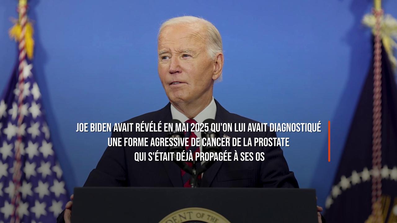 Video thumbnail for L'état de santé de Joe Biden, souffrant d'un cancer, se dégrade.