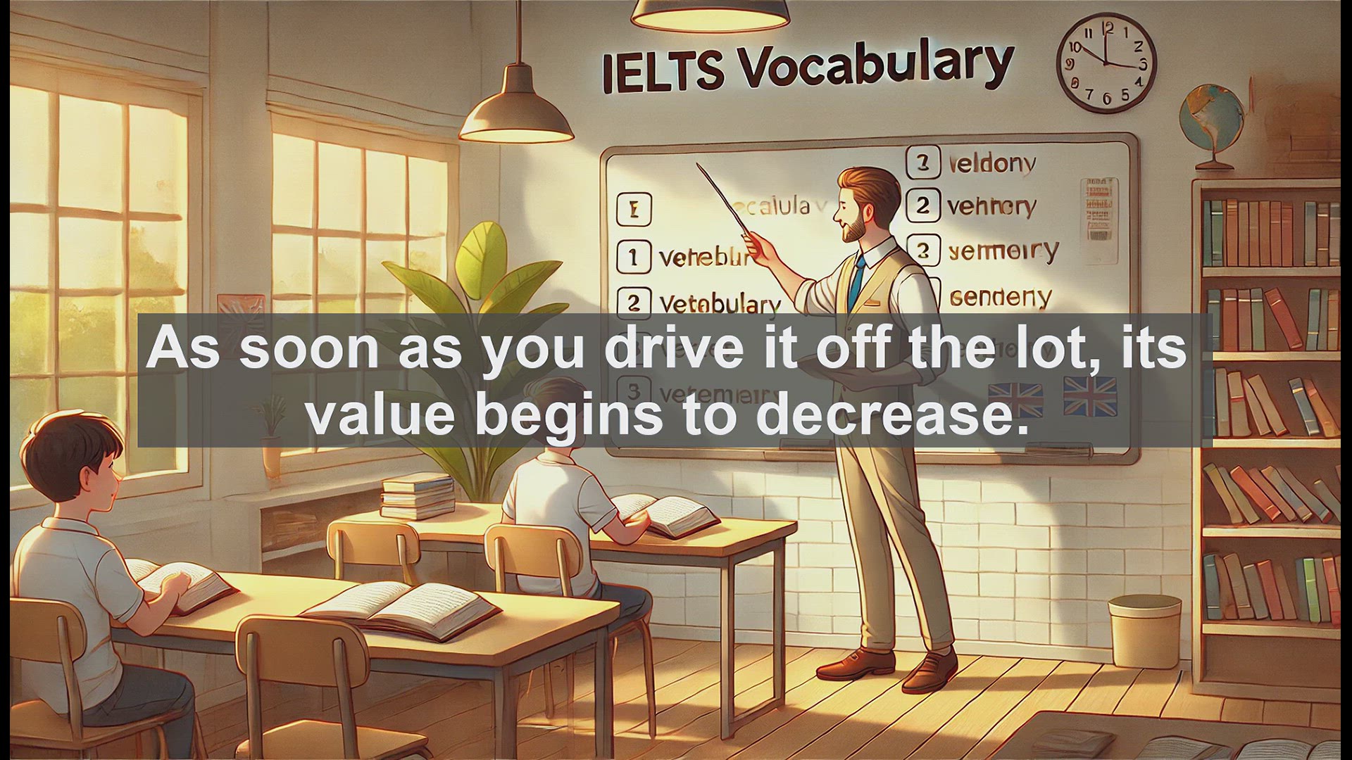 'Video thumbnail for 5000 Must Know IELTS 8.0 Vocabulary - Understanding 'Depreciate': Boost Your IELTS Score'