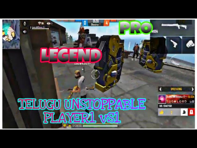 Video thumbnail for FREEFIRE ||BEST TELUGU PLAYER||1VS1||KILLING GAMEPLAY||PROVSLEGEND||