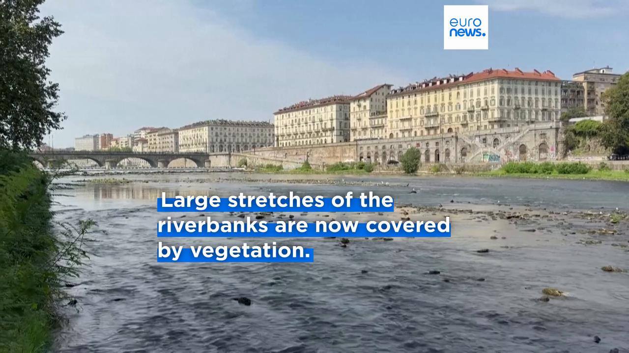 Video thumbnail for Italy: Po River runs low amid prolonged heat and drought