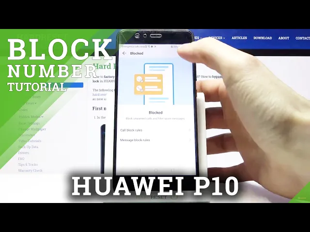 Video thumbnail for How to Block Number in HUAWEI P10 – Call Settings