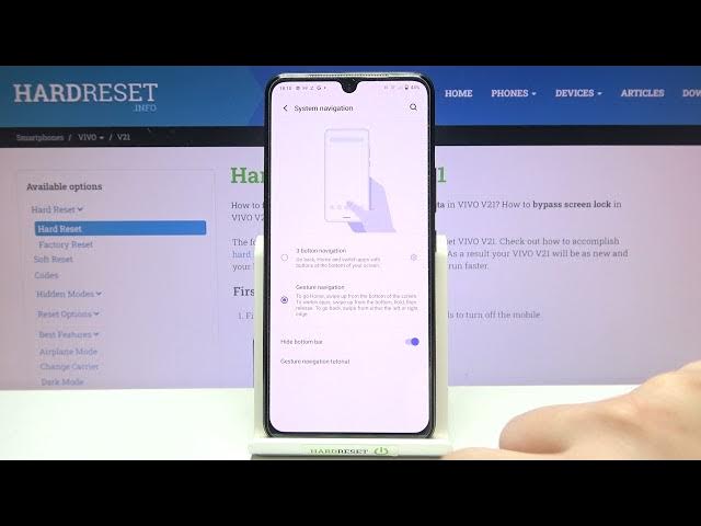Video thumbnail for How to Change Navigation Bar Type in VIVO V21 – Manage Navigation