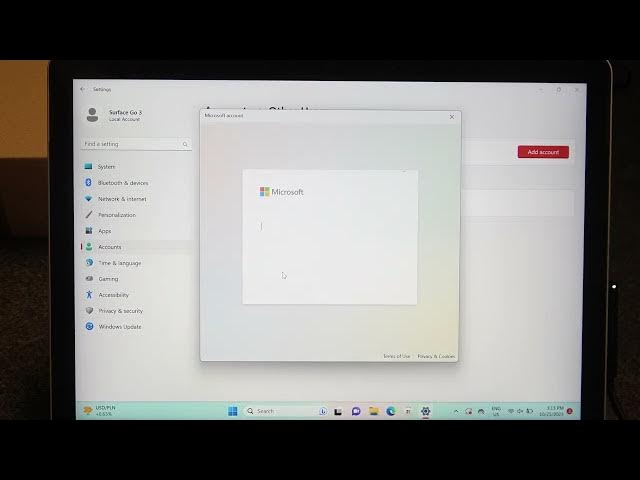 Video thumbnail for How To Add New Users On LAPTOP MICROSOFT SURFACE GO 3