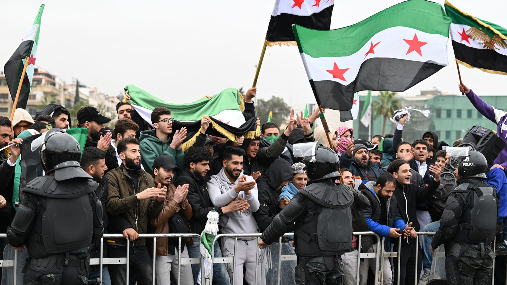 Video thumbnail for Syrians gather to mark one year since the fall of the Assad regime