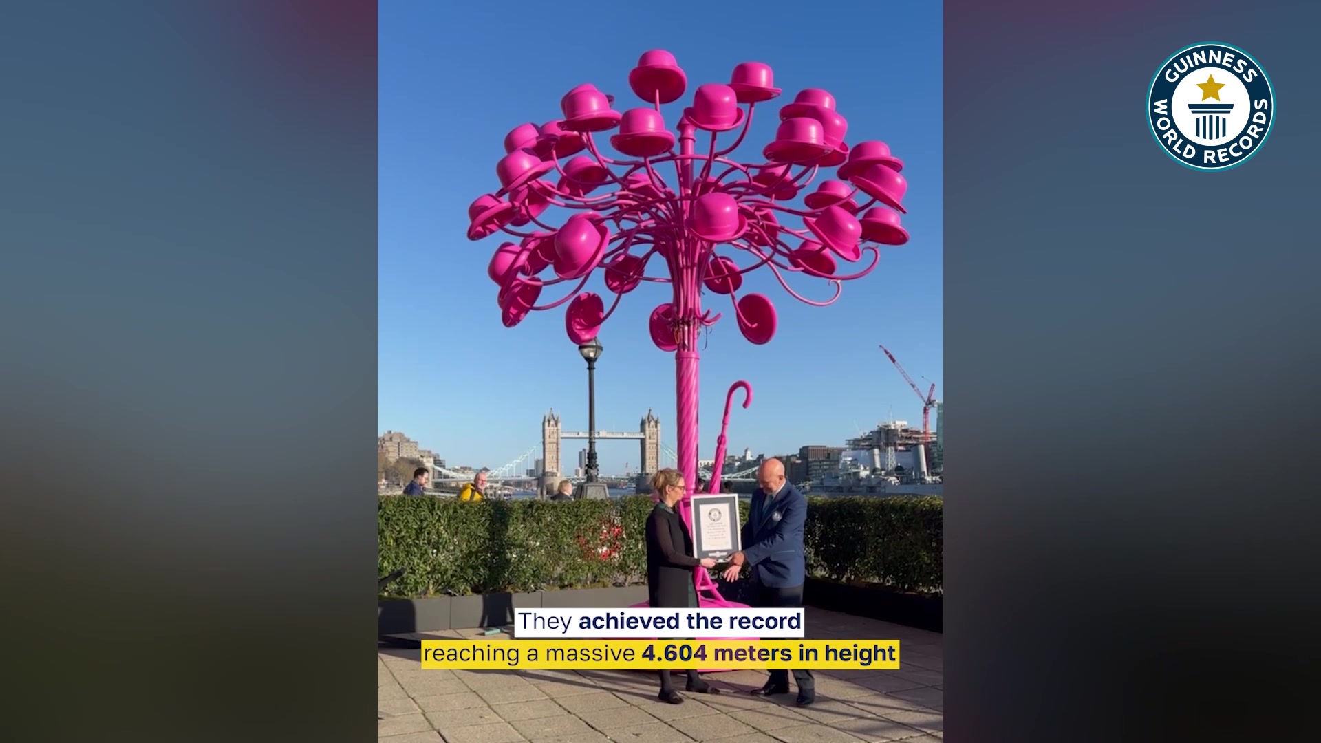 Video thumbnail for Beazley Group builds tallest hat stand record