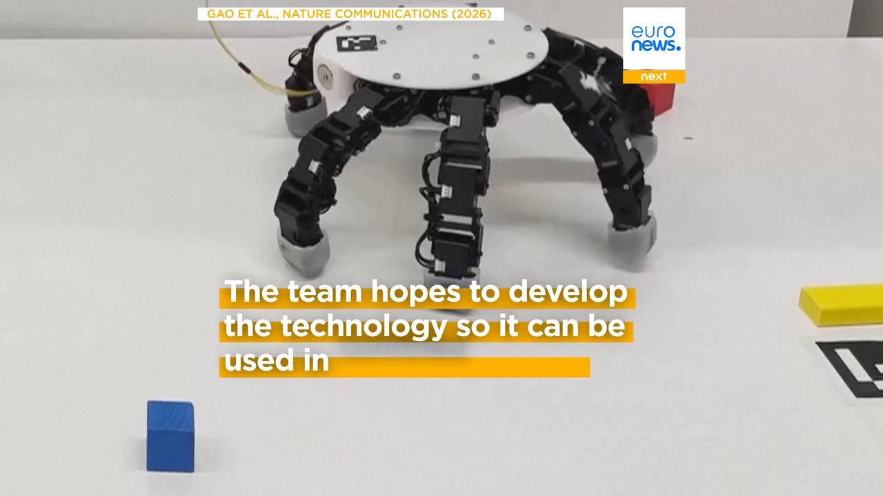 Video thumbnail for This robotic hand crawls away, grabs objects and reattaches