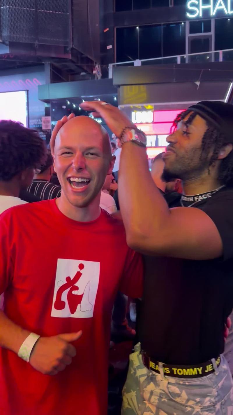 Video thumbnail for Bald Anime Hero Lookalike Spreads Joy in Malta Nightlife