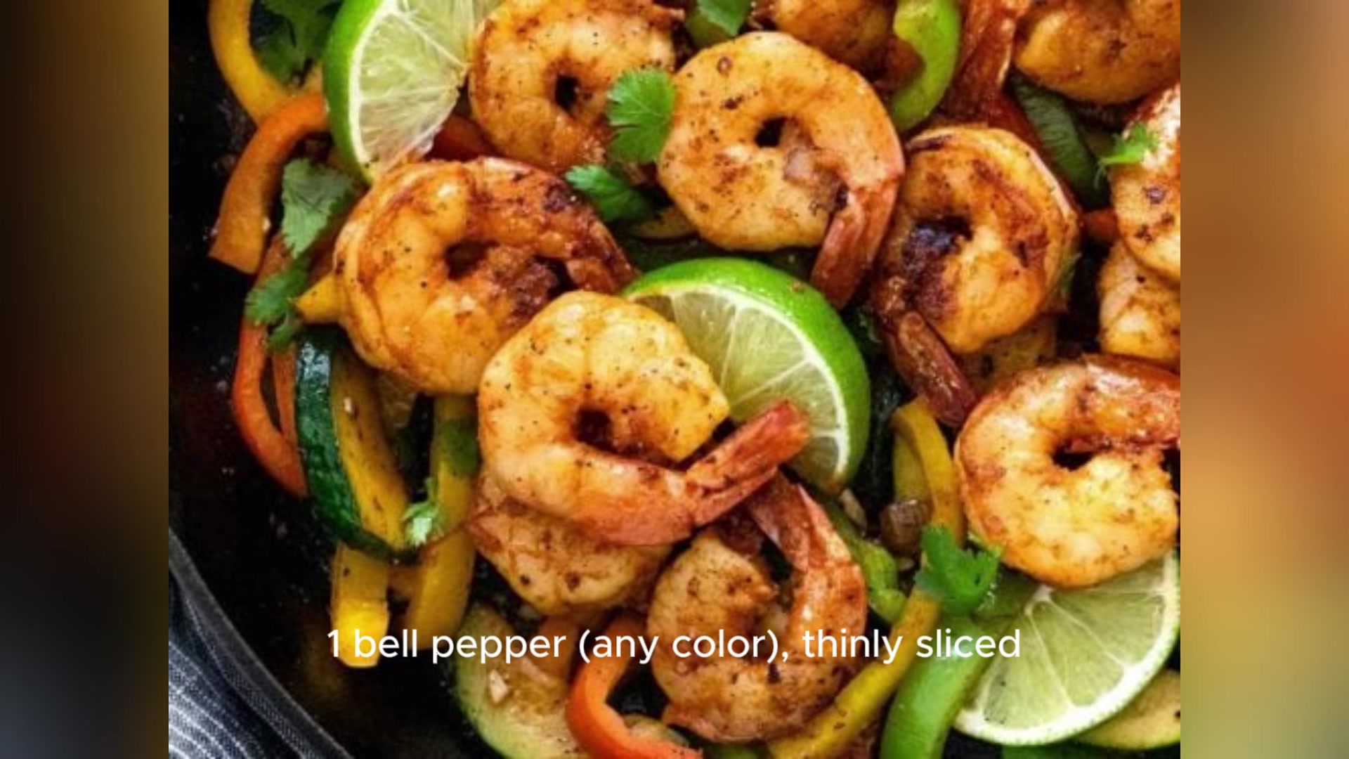 Video thumbnail for shrimp fajita recipe