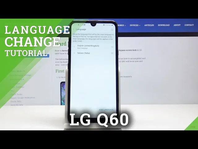 Video thumbnail for How to Change Language in LG Q60 – Language List
