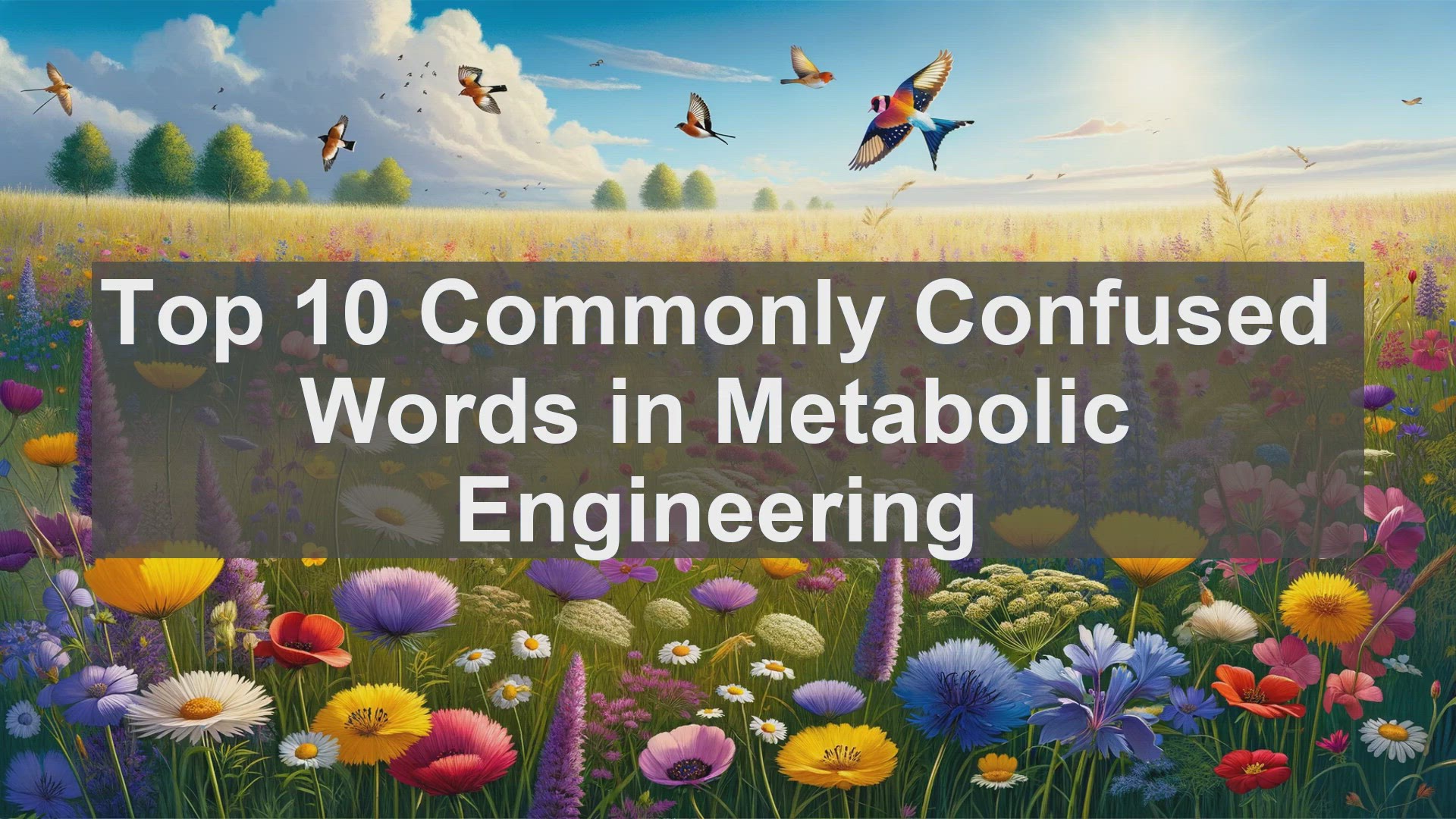 'Video thumbnail for Top 10 Commonly Confused Words in Metabolic Engineering'