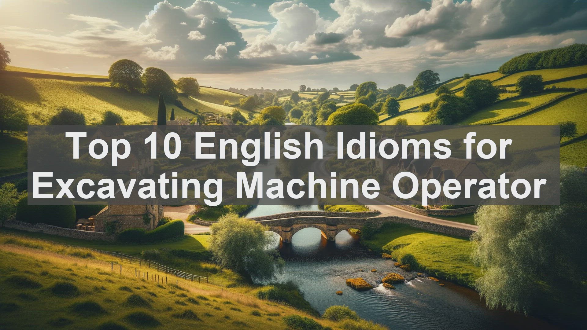 'Video thumbnail for Top 10 English Idioms for Excavating Machine Operator'