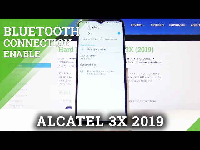 Video thumbnail for How to Connect Bluetooth Device with ALCATEL 3X (2019) – Enter Bluetooth Settings