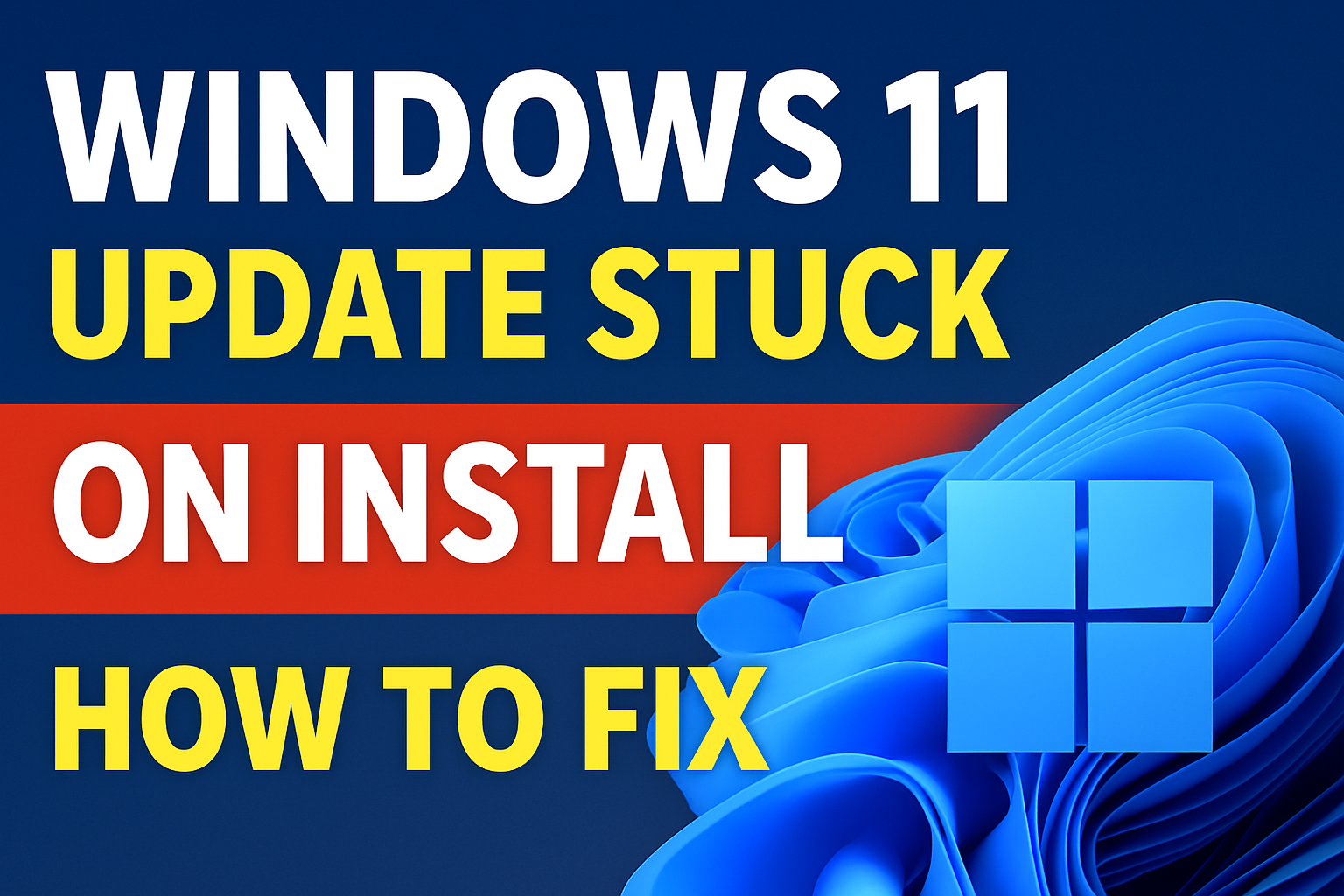 'Video thumbnail for Fix Windows 11 Update Stuck on Download or Install | Update Fails, Won’t Install, or Shows Errors'