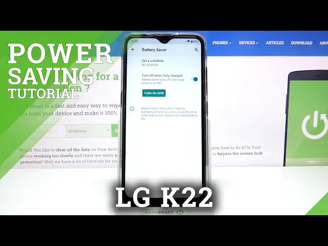 Video thumbnail for How to Enable Power Saving Mode in LG K22 – Find Save Battery Level