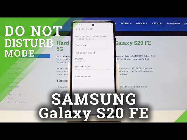 Video thumbnail for Do Not Disturb Mode on SAMSUNG Galaxy S20 FE 5G
