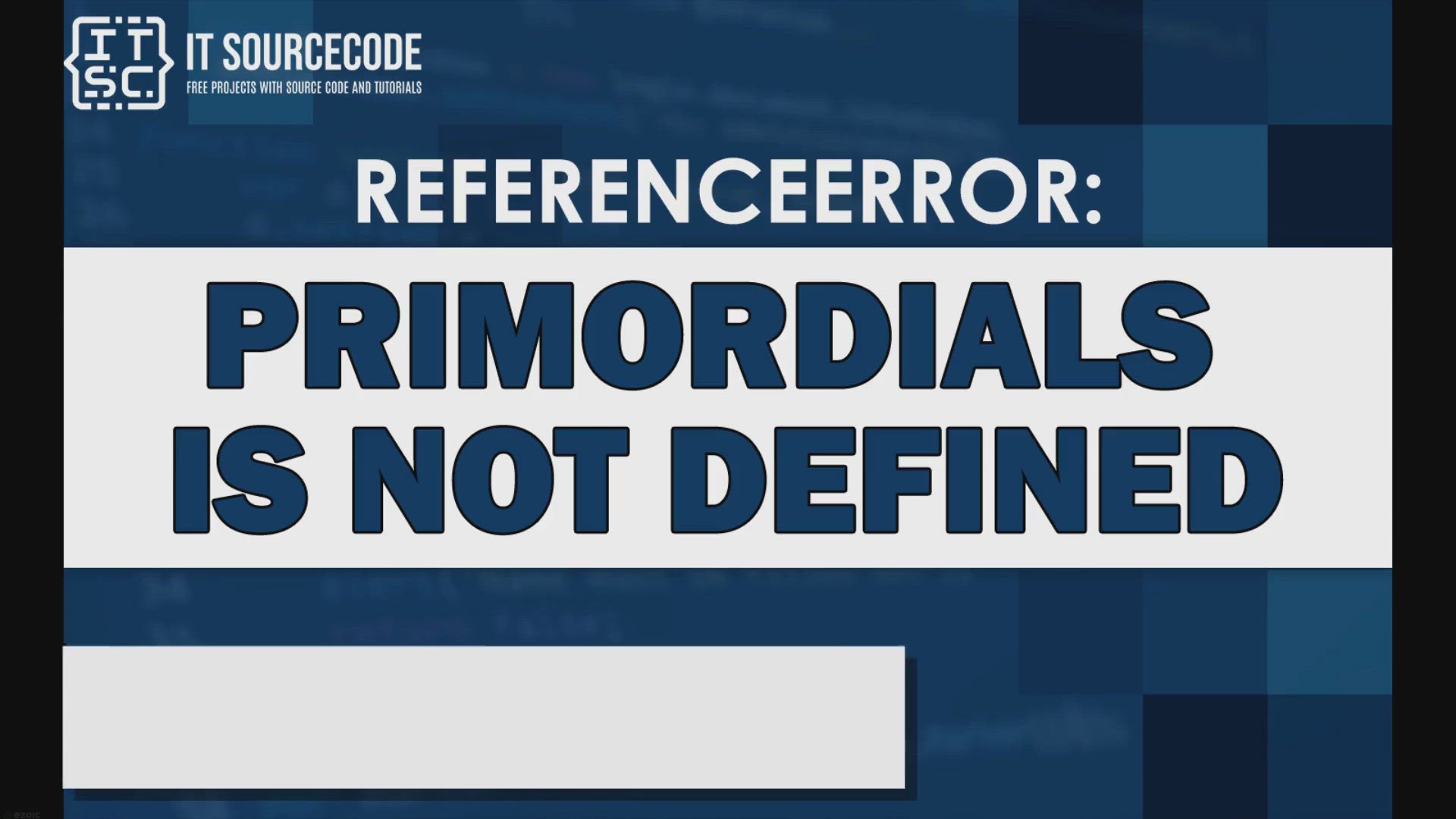 'Video thumbnail for Referenceerror: primordials is not defined'