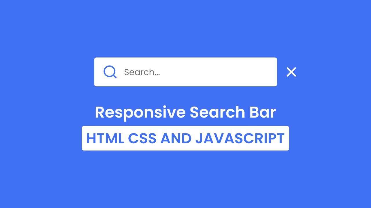 'Video thumbnail for Make a Responsive Search Bar in HTML CSS & JavaScript'