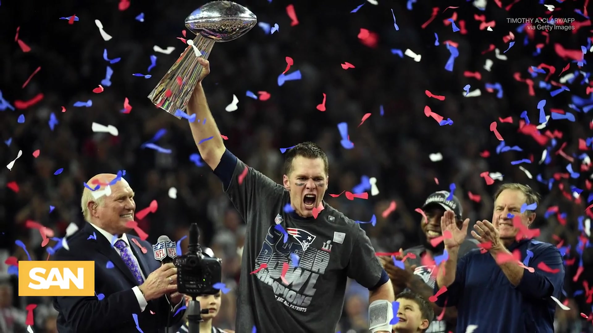 'Video thumbnail for Tom Brady defends dual NFL roles; Bears coach Ben Johnson not worried'