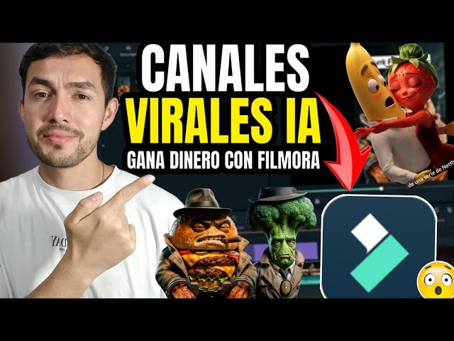 Video thumbnail for Cómo Crear Canales Virales de IA y Ganar Dinero con Filmora | Frutas Infieles y Comida Arrestada