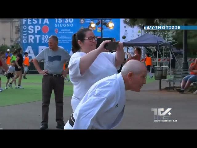 Video thumbnail for Adrano. La Festa dello Sport 2026. Alla villa comunale continua lo spettacolo delle varie discipline
