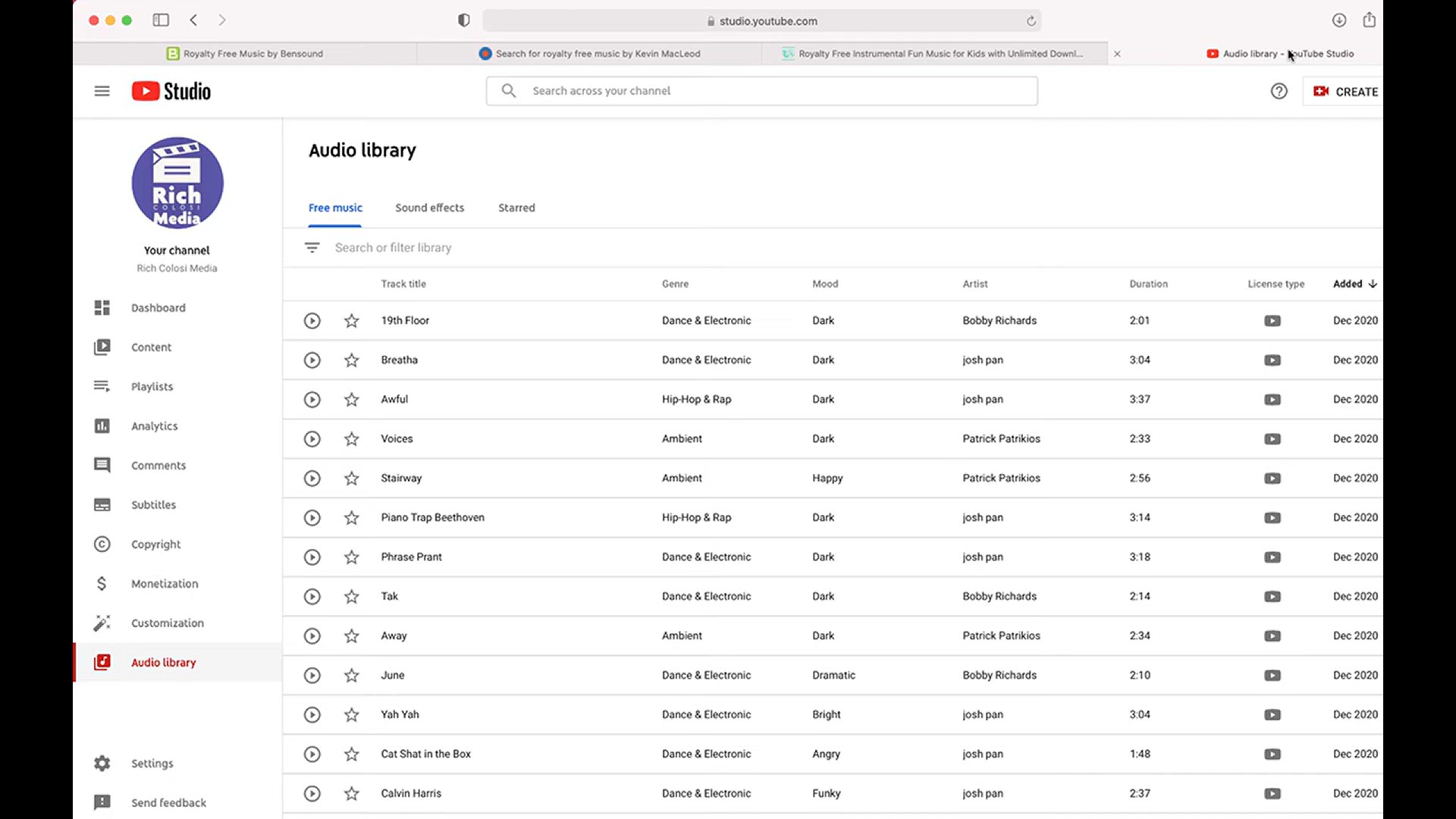 'Video thumbnail for 🎶 YouTube Audio Library  - Royalty FREE Music For Podcasts and Videos'