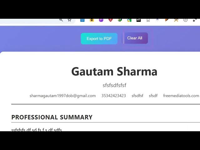 Video thumbnail for Build a PDF Resume Editor in Browser Using jsPDF & Html2Canvas Library in HTML & JavaScript