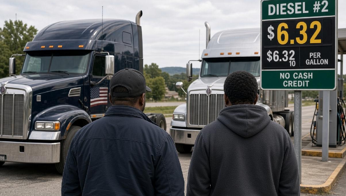 Video thumbnail for America's truckers issue dire warning as soaring diesel costs threaten 'domino effect' [Best (720p)]