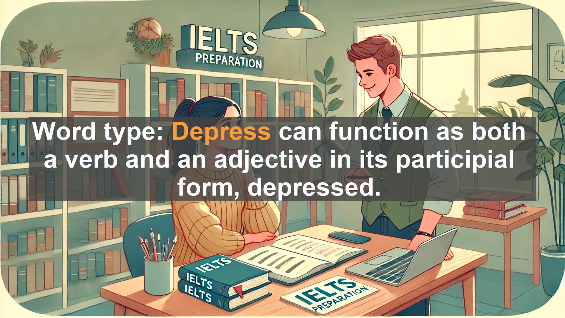 'Video thumbnail for 5000 Must Know IELTS 8.0 Vocabulary - Understanding 'Depress': Key Word for IELTS Band 8.0'