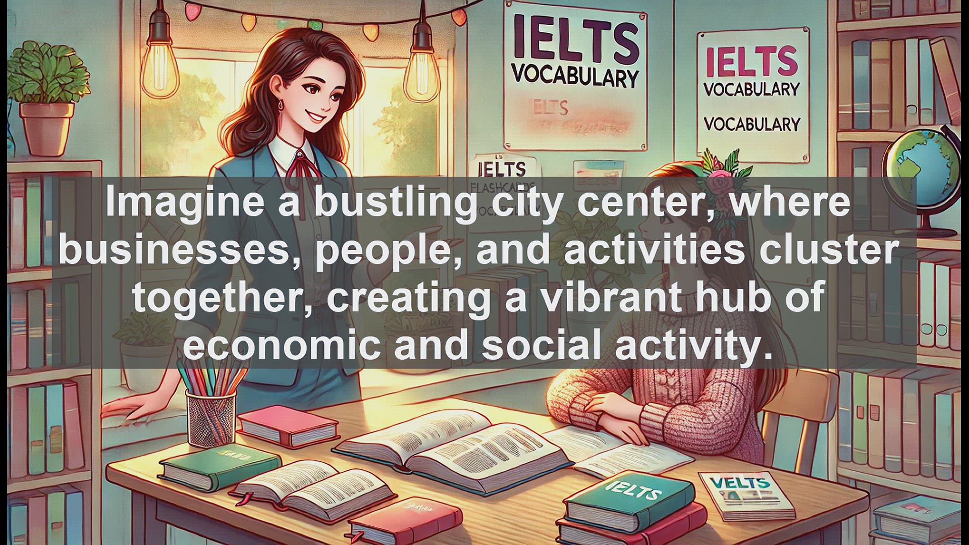 'Video thumbnail for 2000 Must Know IELTS 9.0 Vocabulary - Agglomeration: Boost Your IELTS Score with This Key Concept'